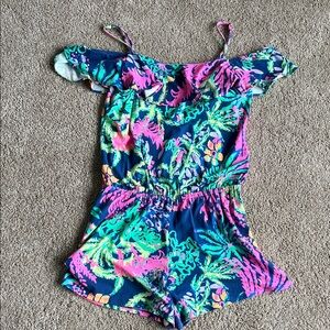 Lilly Pulitzer Vibrant Tropical Print Romper